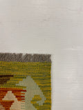 27709 - Kelim Hand-Woven/Flat-Weaved/Afghan Kelim/Carpet/ Modern/ Nomadic/ Size: 4'2" x 2'7"/127 cm × 79 cm
