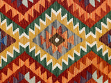 27731 - Kelim Hand-Woven/Flat-Weaved/Afghan Kelim/Carpet Modren/Nomadic Authentic/Size: 4'1" x 2'7"/124cm ×79cm