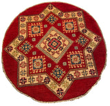 26610 - Kazak Hand-Knotted/Handmade Afghan Tribal/Nomadic Authentic/Size: 3'3" x 3'2"