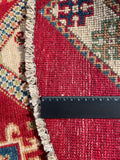 26610 - Kazak Hand-Knotted/Handmade Afghan Tribal/Nomadic Authentic/Size: 3'3" x 3'2"
