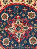 26617 - Kazak Hand-Knotted/Handmade Afghan Tribal/Nomadic Authentic/Size: 3'2" x 3'2"