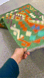 27752 - Kelim Hand-Woven/Flat-Weaved/Afghan Kelim/Carpet Modren/Nomadic Authentic/Size: 4'4" x 2'6"/132cm × 76cm