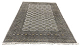 27594-Bokhara Hand-Knotted/Handmade Pakistani Rug/Carpet Tribal/Nomadic Authentic/ Size: 9'7" x 6'2"/292 cm × 188 cm