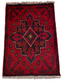 26413- Khal Mohammad Afghan Hand-Knotted Authentic/Traditional/Rug/Size: 2'0" x 1'3 "