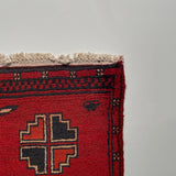 26383- Khal Mohammad Afghan Hand-Knotted Authentic/Traditional/Rug/Size: 1'7" x 1'4"