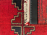 26383- Khal Mohammad Afghan Hand-Knotted Authentic/Traditional/Rug/Size: 1'7" x 1'4"