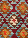 27557 - Kelim Hand-Woven/Flat-Weaved/Afghan Kelim/Carpet Modern/Nomadic Authentic/Size:  9'7" x 6'7"/292cm × 201cm