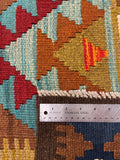 27557 - Kelim Hand-Woven/Flat-Weaved/Afghan Kelim/Carpet Modern/Nomadic Authentic/Size:  9'7" x 6'7"/292cm × 201cm