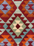 27567 - Kelim Hand-Woven/Flat-Weaved/Afghan Kelim/Carpet Modern/Nomadic Authentic/Size: 9'9" x 6'5"/297cm × 196cm
