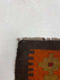 27567 - Kelim Hand-Woven/Flat-Weaved/Afghan Kelim/Carpet Modern/Nomadic Authentic/Size: 9'9" x 6'5"/297cm × 196cm