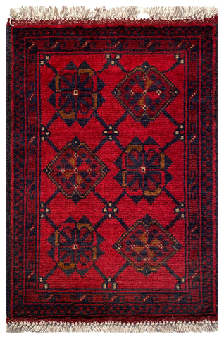 26206 - Khal Mohammad Afghan Hand-Knotted Authentic/Traditional/Rug/Size: 2'0" x 1'3"