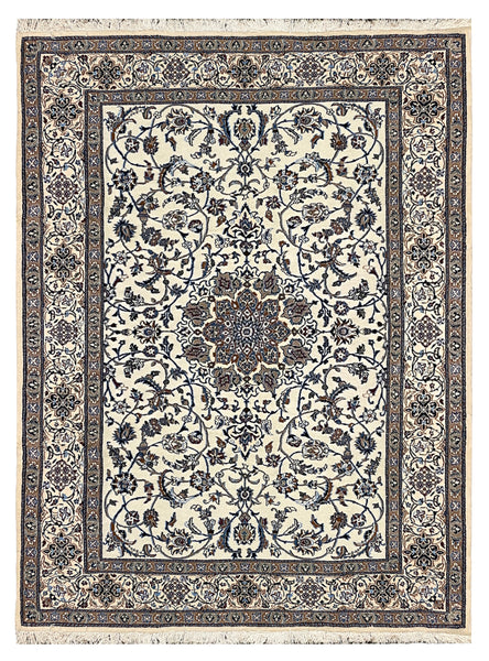 27476-Nain Hand-Knotted/Handmade  Persian Rug/Carpet Traditional Authentic/ Size: 9'4" x 6'7"/285cm x 201cm