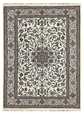 27476-Nain Hand-Knotted/Handmade  Persian Rug/Carpet Traditional Authentic/ Size: 9'4" x 6'7"/285cm x 201cm