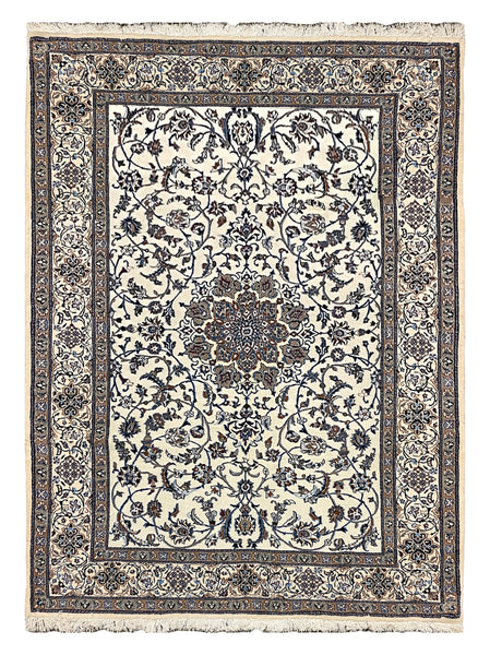 27476-Nain Hand-Knotted/Handmade  Persian Rug/Carpet Traditional Authentic/ Size: 9'4" x 6'7"/285cm x 201cm
