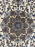 27476-Nain Hand-Knotted/Handmade  Persian Rug/Carpet Traditional Authentic/ Size: 9'4" x 6'7"/285cm x 201cm