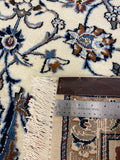 27476-Nain Hand-Knotted/Handmade  Persian Rug/Carpet Traditional Authentic/ Size: 9'4" x 6'7"/285cm x 201cm