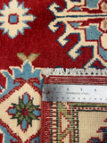 27523-Kazak Hand-Knotted/Handmade Afghan Rug/Carpet Tribal/Nomadic Authentic/ Size: 5'10" x 4'2"/178cm x 127cm