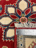 27511-Kazak Hand-Knotted/Handmade Afghan Rug/Carpet Tribal/Nomadic Authentic/ Size: 6'2" x 3'8"/188cm x 112cm