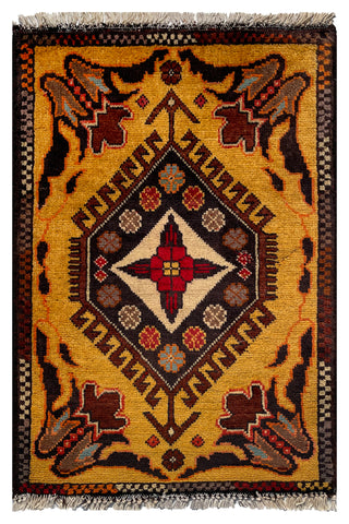 26218 - Khal Mohammad Afghan Hand-Knotted Authentic/Traditional/Rug/Size: 2'0" x 1'3"