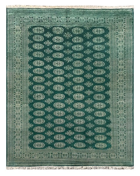 27596-Bokhara Hand-Knotted/Handmade Pakistani Rug/Carpet Tribal/Nomadic Authentic/ Size: 7'7" x 6'0"/231 cm × 183 cm