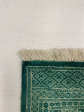 27596-Bokhara Hand-Knotted/Handmade Pakistani Rug/Carpet Tribal/Nomadic Authentic/ Size: 7'7" x 6'0"/231 cm × 183 cm