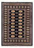 27586-Bokhara Hand-Knotted/Handmade Pakistani Rug/Carpet Tribal/Nomadic Authentic/ Size: 6'6" x 4'5"/198cm x 134cm