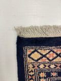 27586-Bokhara Hand-Knotted/Handmade Pakistani Rug/Carpet Tribal/Nomadic Authentic/ Size: 6'6" x 4'5"/198cm x 134cm
