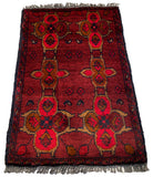 26453 - Khal Mohammad Afghan Hand-Knotted Authentic/Traditional/Rug/Size: 2'1" x 1'4"