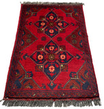26193 - Khal Mohammad Afghan Hand-Knotted Authentic/Traditional/Rug/Size: 2'0" x 1'5"