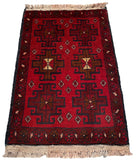 26590 - Khal Mohammad Afghan Hand-Knotted Authentic/Traditional/Rug/Size: 2'0" x 1'3"