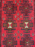 26590 - Khal Mohammad Afghan Hand-Knotted Authentic/Traditional/Rug/Size: 2'0" x 1'3"
