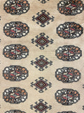 27627-Bokhara Hand-Knotted/Handmade Pakistani Rug/Carpet Tribal/Nomadic Authentic/ Size: 12'2" x 9'1"/371cm ×277cm