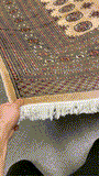 27627-Bokhara Hand-Knotted/Handmade Pakistani Rug/Carpet Tribal/Nomadic Authentic/ Size: 12'2" x 9'1"/371cm ×277cm