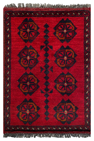 26213 - Khal Mohammad Afghan Hand-Knotted Authentic/Traditional/Rug/Size: 2'0" x 1'3"