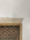27627-Bokhara Hand-Knotted/Handmade Pakistani Rug/Carpet Tribal/Nomadic Authentic/ Size: 12'2" x 9'1"/371cm ×277cm
