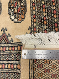 27627-Bokhara Hand-Knotted/Handmade Pakistani Rug/Carpet Tribal/Nomadic Authentic/ Size: 12'2" x 9'1"/371cm ×277cm