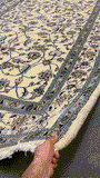 27491-Nain Hand-Knotted/Handmade  Persian Rug/Carpet Traditional Authentic/ Size: 9'10" x 6'6"/300cm x 198cm