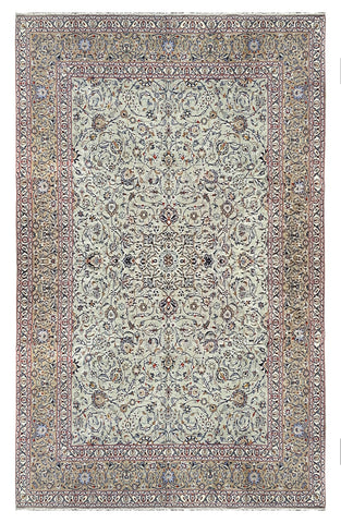 27405-Kashan Hand-Knotted/Handmade Persian Rug/Carpet Traditional/Authentic/Size:  13'6" x 10'0" /411cm x 305cm