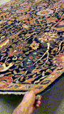 27653- Royal Heriz Hand-Knotted/Handmade Afghan Rug/Carpet Traditional/Authentic/Size:  11'7" x 9'1"/253cmx 277cm