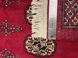 27588-Bokhara Hand-Knotted/Handmade Pakistani Rug/Carpet Tribal/Nomadic Authentic/ Size: 9'8" x 8'2"/294cm x 248cm