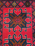 26204 - Khal Mohammad Afghan Hand-Knotted Authentic/Traditional/Rug/Size: 2'0" x 1'3"