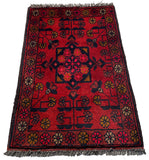 26397- Khal Mohammad Afghan Hand-Knotted Authentic/Traditional/Rug/Size: 2'1" x 1'3"