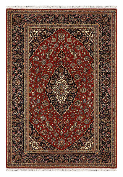 27495-Kashan Hand-Knotted/Handmade Persian Rug/Carpet Traditional/Authentic/Size: 10'1" x 6'9" /307cm x 206cm