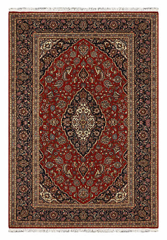 27495-Kashan Hand-Knotted/Handmade Persian Rug/Carpet Traditional/Authentic/Size: 10'1" x 6'9" /307cm x 206cm