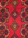 26368- Khal Mohammad Afghan Hand-Knotted Authentic/Traditional/Rug/Size: 2'0" x 1'3"
