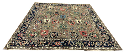 27923- Royal Chobi Ziegler Afghan Hand-Knotted Contemporary/Traditional/Size: 8'6" x 8'0"/259cm x 244cm