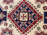 27919-Royal Kazak Hand-Knotted/Handmade Afghan Rug/Carpet Tribal/Nomadic Authentic/ Size: 10'0" x 6'6"/305m x 198cm