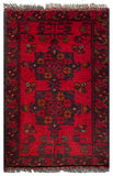26467 - Khal Mohammad Afghan Hand-Knotted Authentic/Traditional/Rug/Size: 2'2" x 1'4"