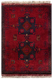 26379- Khal Mohammad Afghan Hand-Knotted Authentic/Traditional/Rug/Size: 2'0" x 1'3"