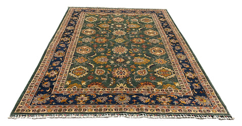 27906- Royal Chobi Ziegler Afghan Hand-Knotted Contemporary/Traditional/Size: 9'3" x 6'5"/282cmx 196cm